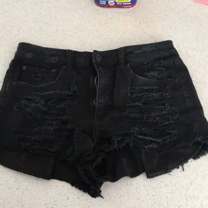 Black Vintage High Rose Festival Short